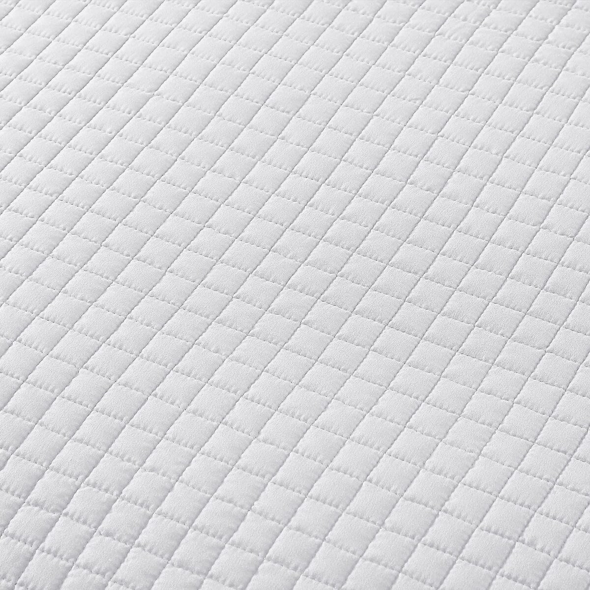 Quilt Set Full Queen Size 3 Piece,Lightweight Soft Coverlet Modern Style Squares Pattern Bedspread Set(1 Quilt,2 Pillow Shams)