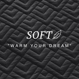 Quilt Set Full Queen Size 3 Piece,Lightweight Soft Coverlet Modern Style Squares Pattern Bedspread Set(1 Quilt,2 Pillow Shams)