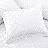 Quilt Set Full Queen Size 3 Piece,Lightweight Soft Coverlet Modern Style Squares Pattern Bedspread Set(1 Quilt,2 Pillow Shams)