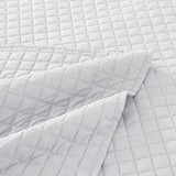 Quilt Set Full Queen Size 3 Piece,Lightweight Soft Coverlet Modern Style Squares Pattern Bedspread Set(1 Quilt,2 Pillow Shams)