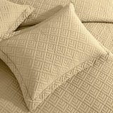 Quilt Set Full Queen Size 3 Piece,Lightweight Soft Coverlet Modern Style Squares Pattern Bedspread Set(1 Quilt,2 Pillow Shams)