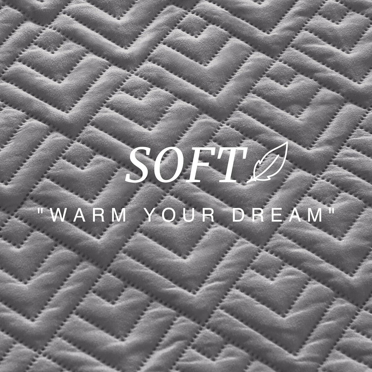 Quilt Set Full Queen Size 3 Piece,Lightweight Soft Coverlet Modern Style Squares Pattern Bedspread Set(1 Quilt,2 Pillow Shams)