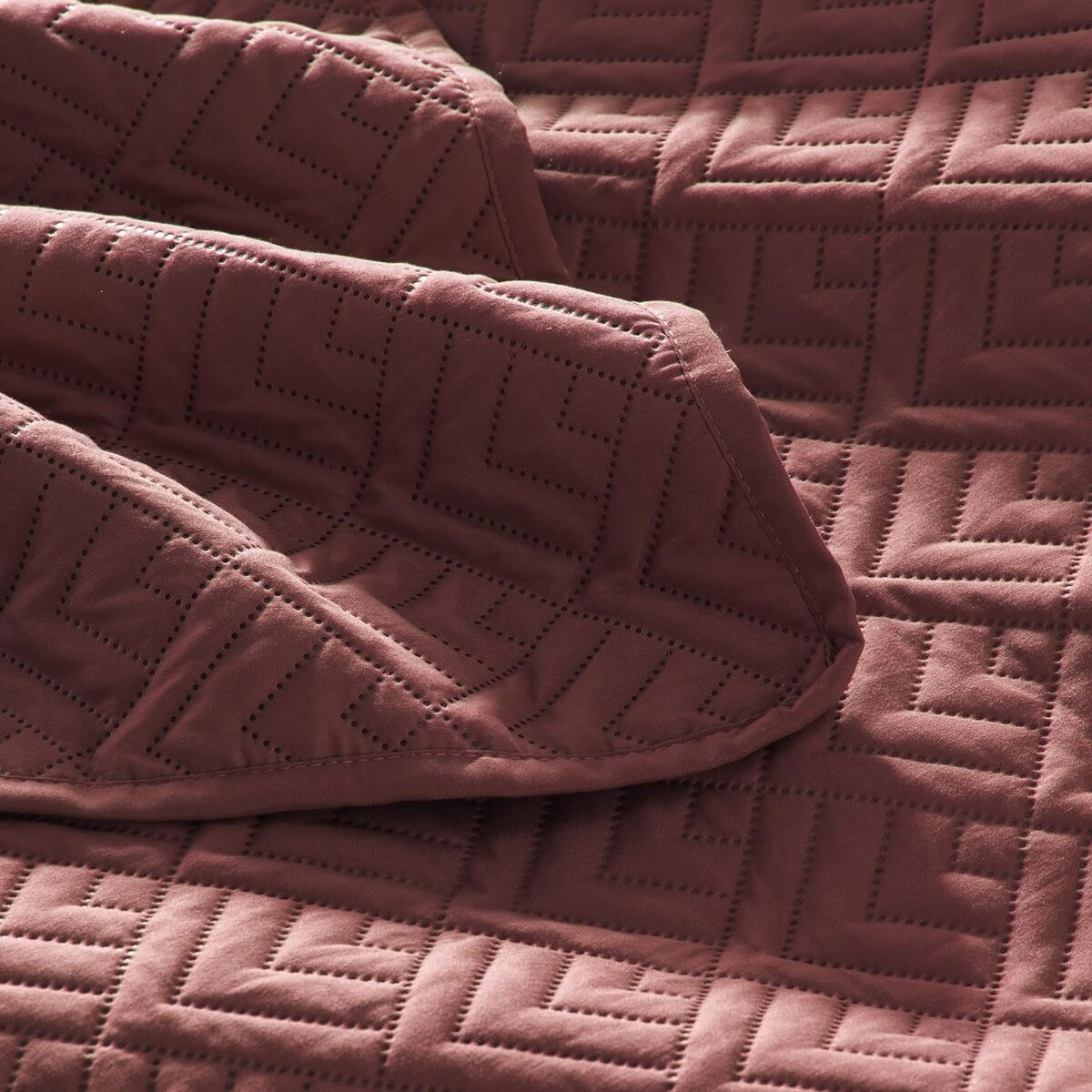 Quilt Set Full Queen Size 3 Piece,Lightweight Soft Coverlet Modern Style Squares Pattern Bedspread Set(1 Quilt,2 Pillow Shams)