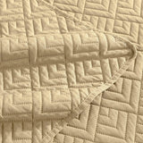 Quilt Set Full Queen Size 3 Piece,Lightweight Soft Coverlet Modern Style Squares Pattern Bedspread Set(1 Quilt,2 Pillow Shams)