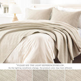 Quilt Set Full Queen Size 3 Piece,Lightweight Soft Coverlet Modern Style Squares Pattern Bedspread Set(1 Quilt,2 Pillow Shams)