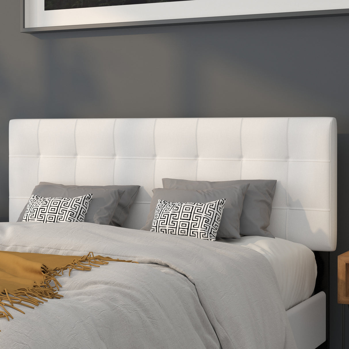Quilted Tufted Upholstered Headboard