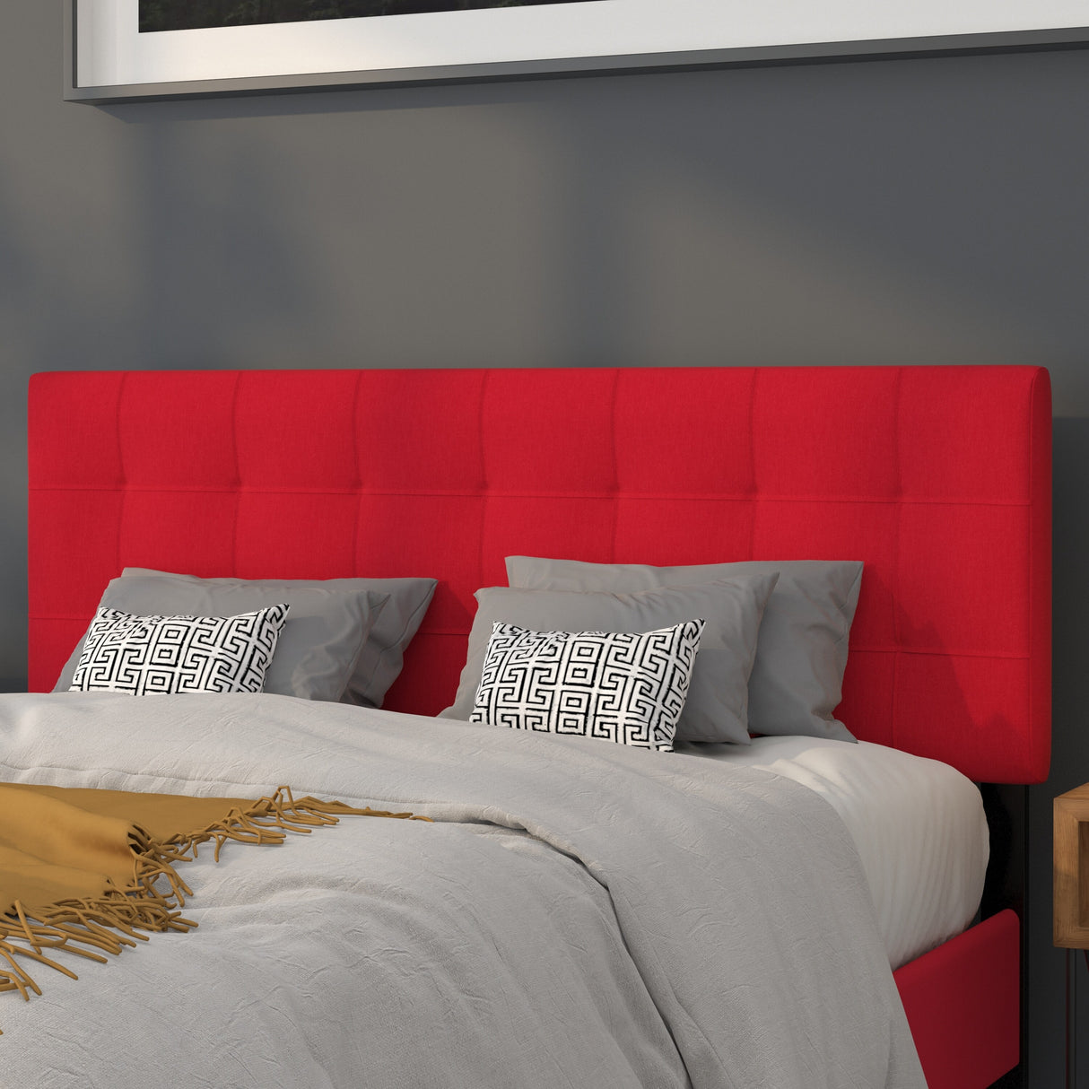 Quilted Tufted Upholstered Headboard