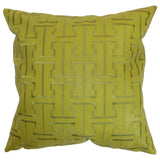 Quine Geometric Down Fill Throw Pillow Kiwi