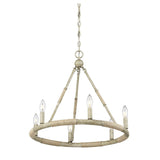 The Gray Barn Lunasa 6-light Rope and Wood Chandelier