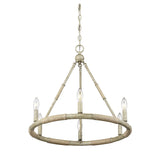 The Gray Barn Lunasa 6-light Rope and Wood Chandelier