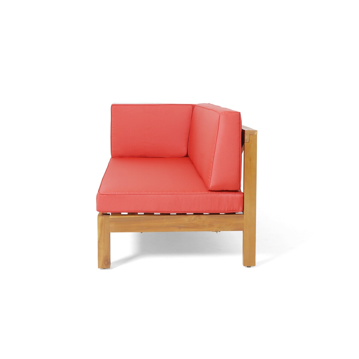 QuivaraView X-Back Left Corner red Bench - 30.25 in. W x 26.5 in. H x 58.25 in.L