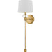 Quoizel Barbour 1-Light Arm Wall Sconce with Fabric Shade