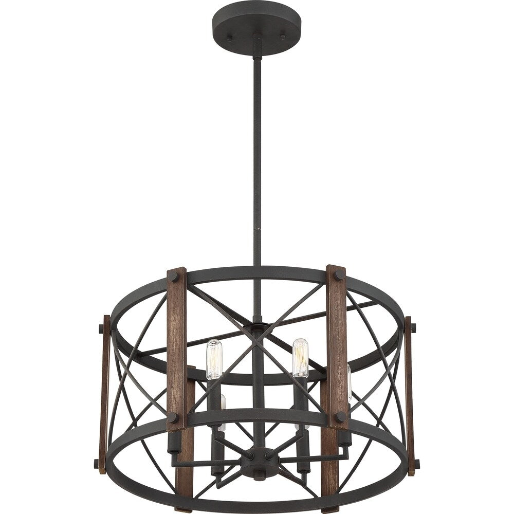 Quoizel Baron Marcado Black 6-light Pendant