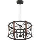 Quoizel Baron Marcado Black 6-light Pendant