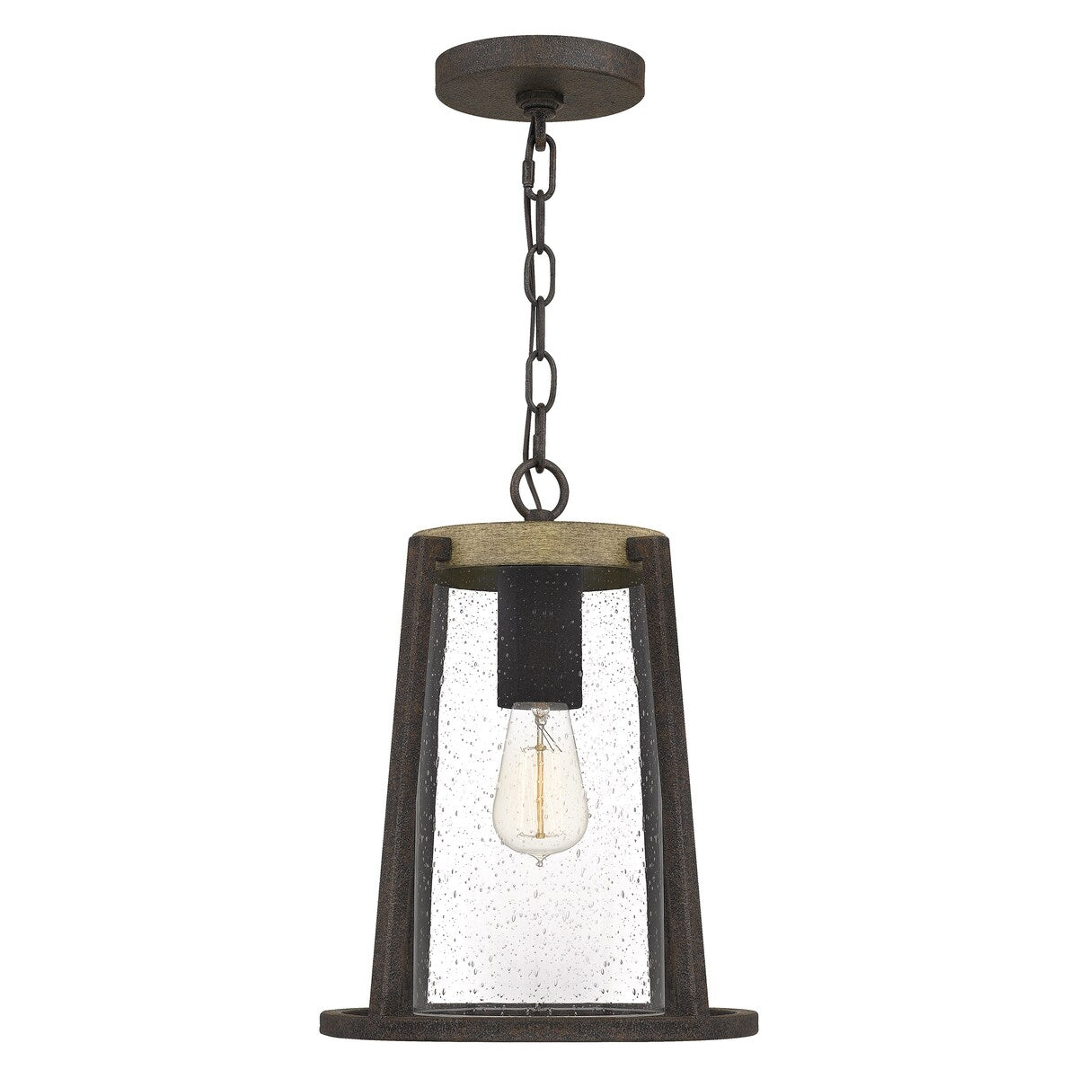 Quoizel Brockton Rustic Black 1-light Outdoor Hanging Lantern
