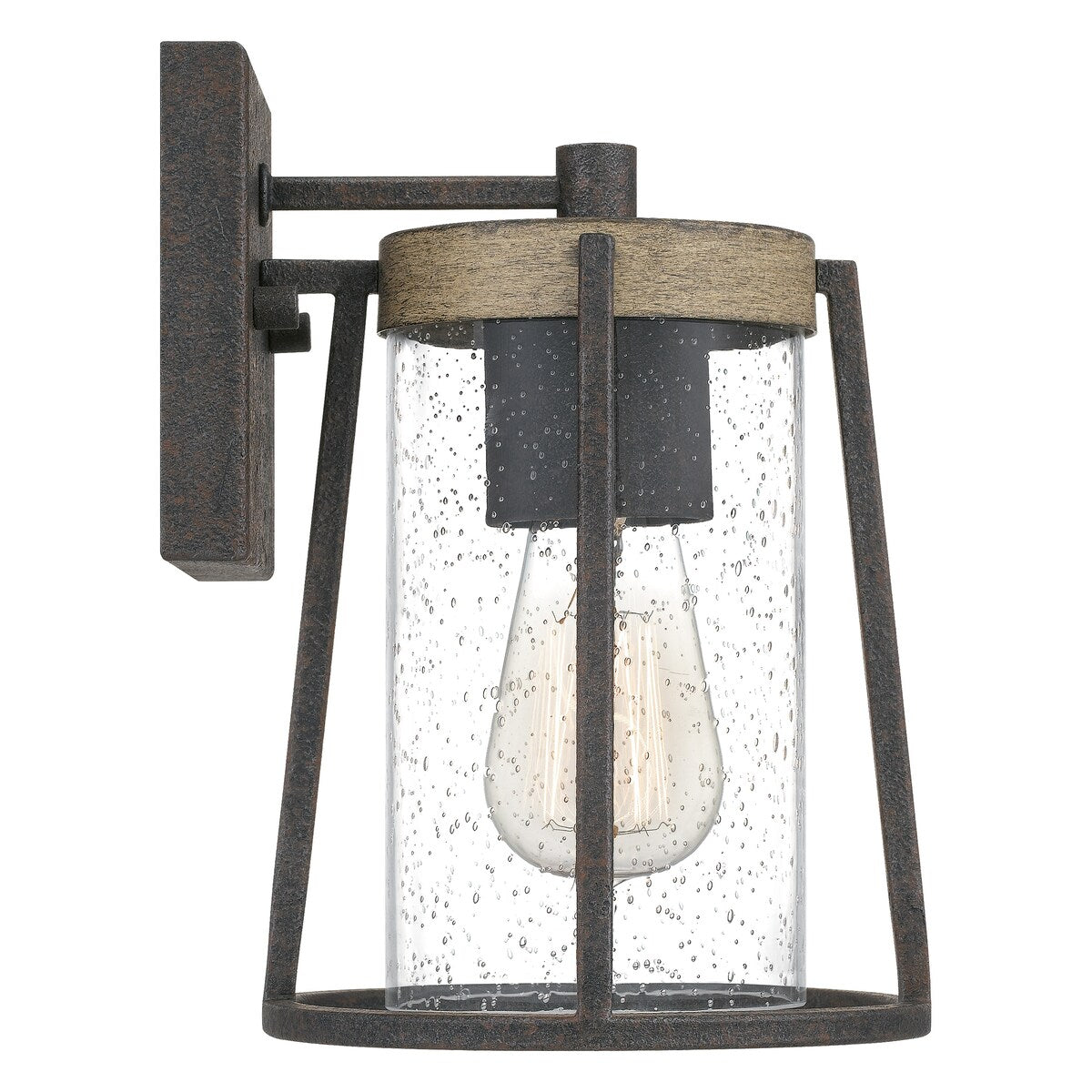 Quoizel Brockton Rustic Black Small 1-light Outdoor Wall Lantern