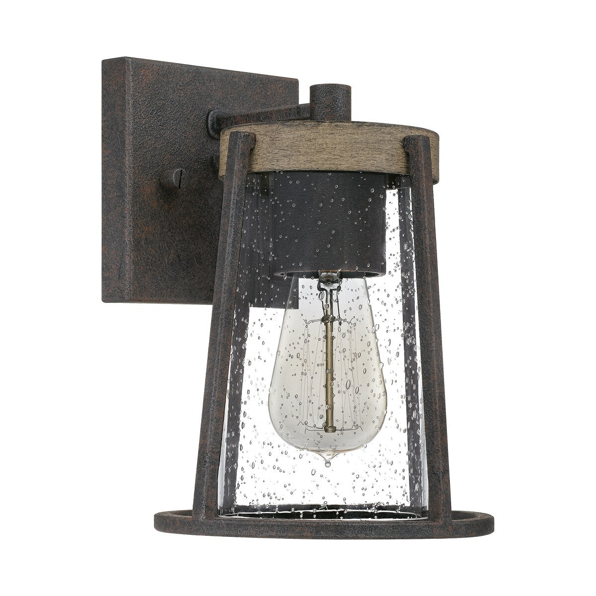 Quoizel Brockton Rustic Black Small 1-light Outdoor Wall Lantern