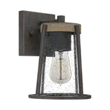 Quoizel Brockton Rustic Black Small 1-light Outdoor Wall Lantern