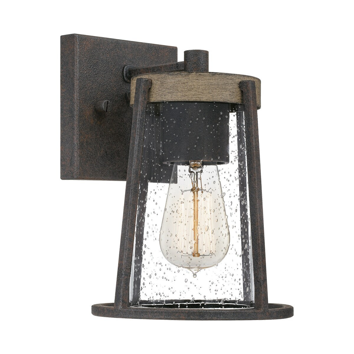Quoizel Brockton Rustic Black Small 1-light Outdoor Wall Lantern