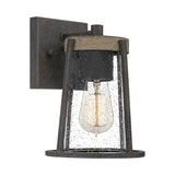 Quoizel Brockton Rustic Black Small 1-light Outdoor Wall Lantern