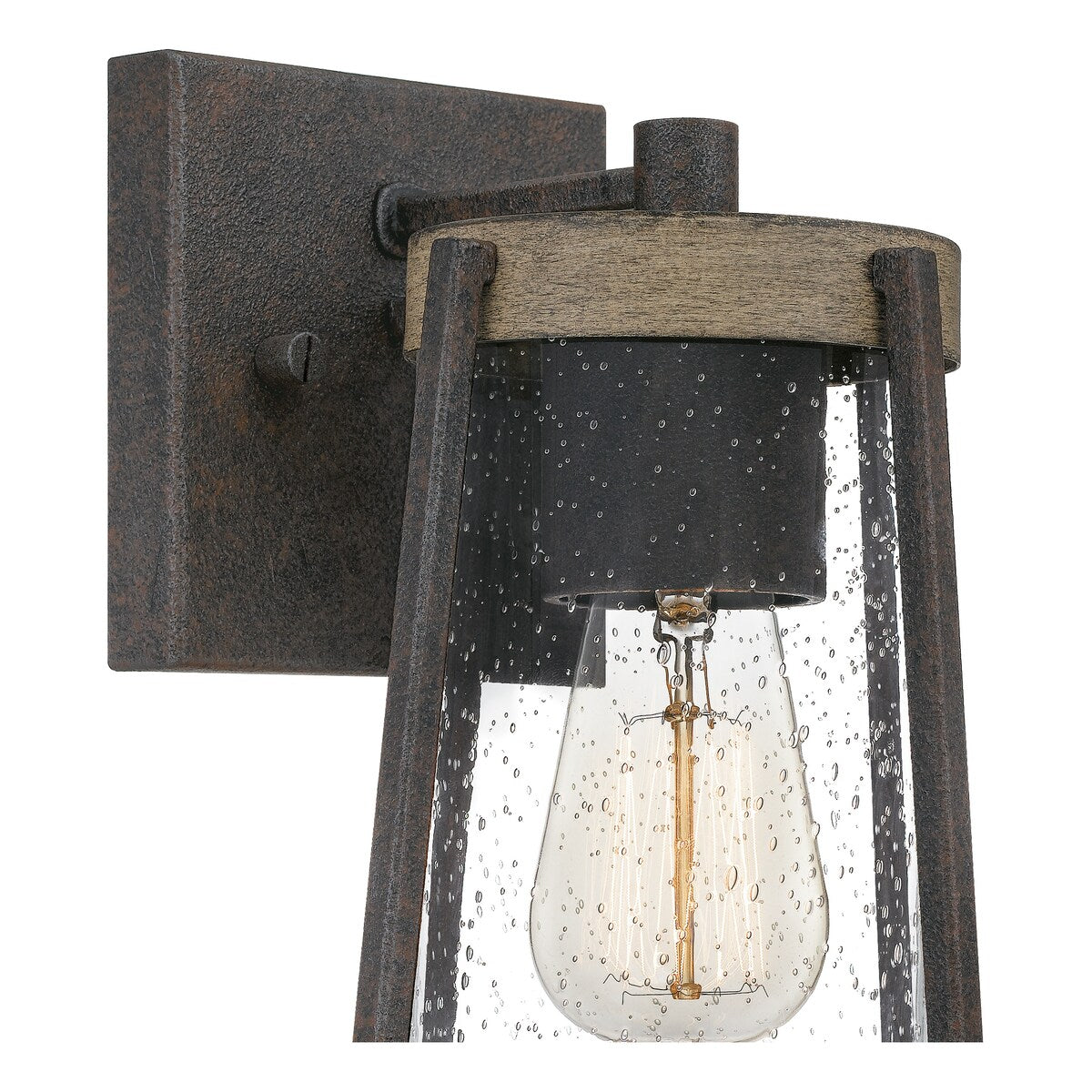 Quoizel Brockton Rustic Black Small 1-light Outdoor Wall Lantern