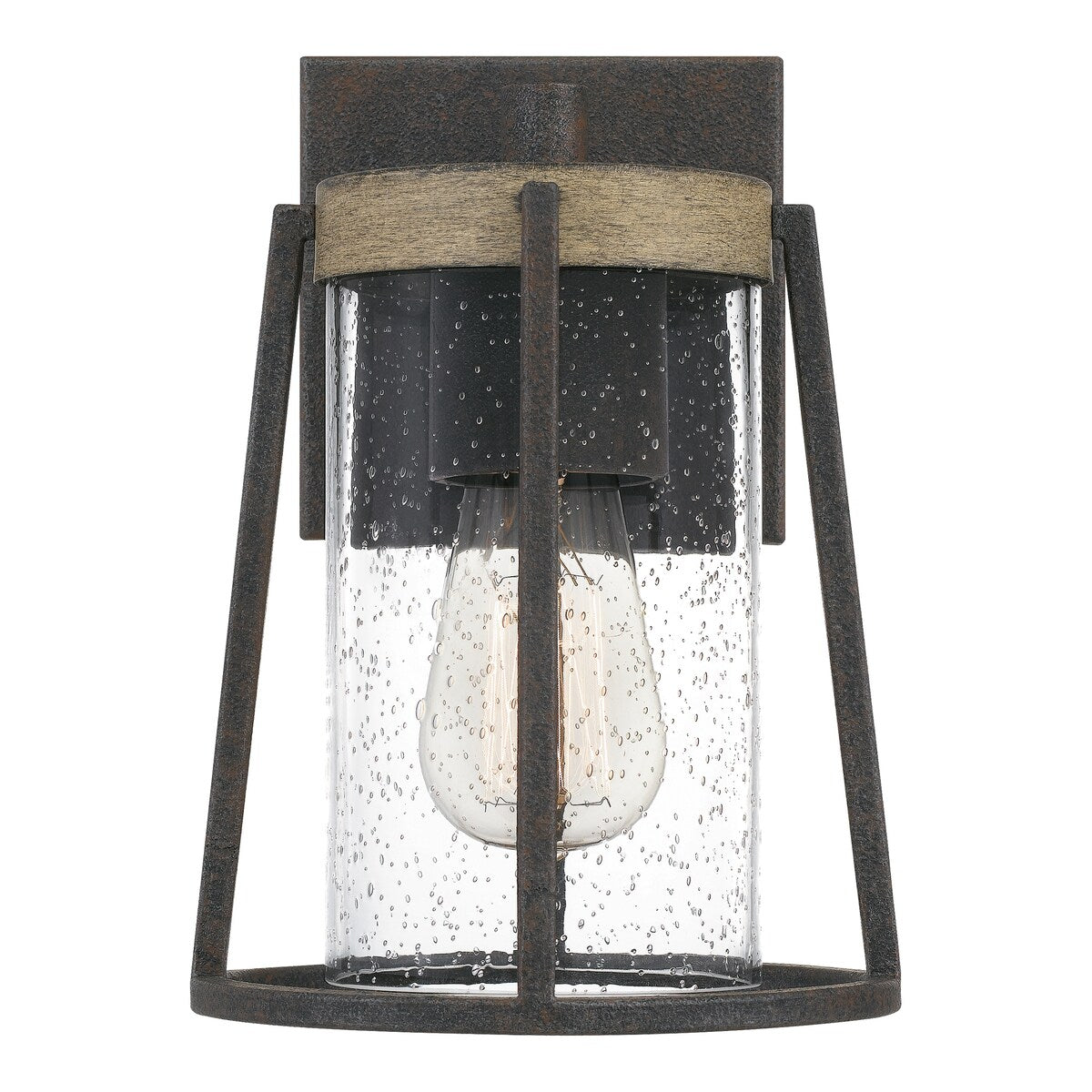 Quoizel Brockton Rustic Black Small 1-light Outdoor Wall Lantern