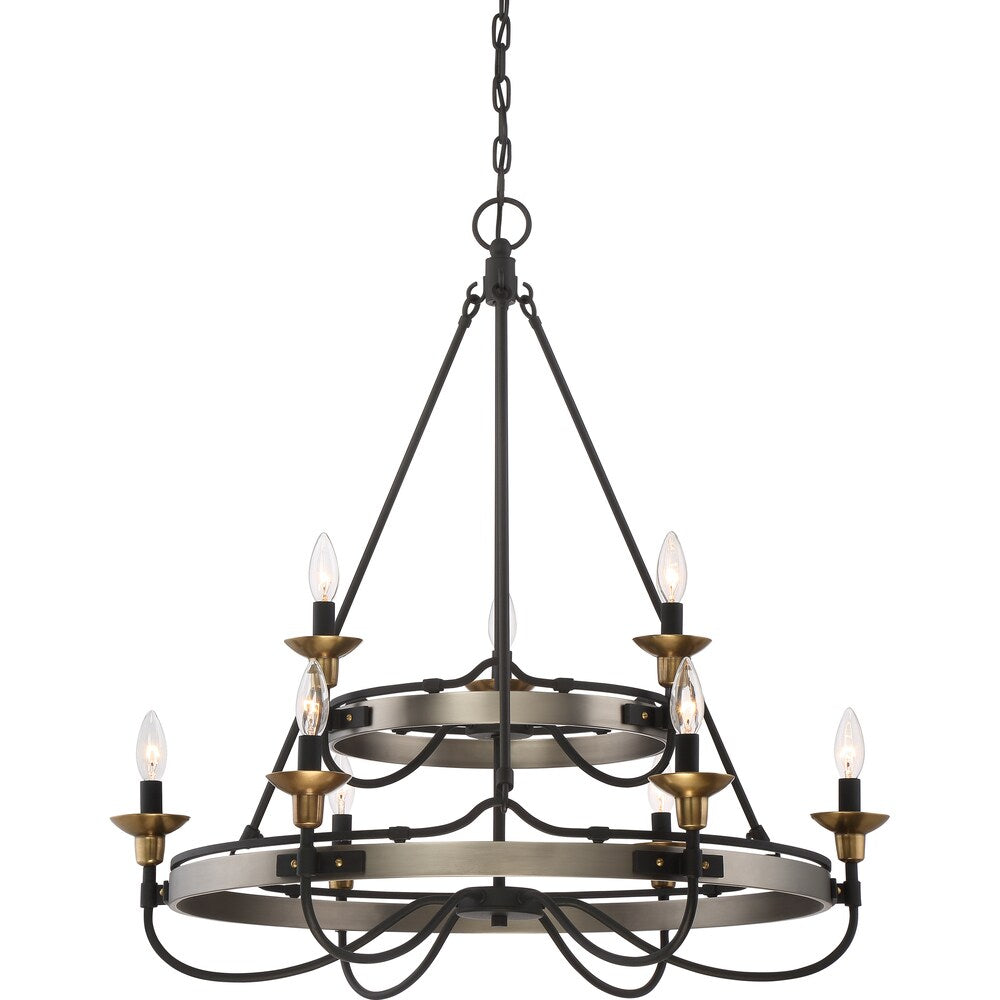 Quoizel Castle Hill Two-tier Chandelier With 9 Lights