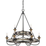Quoizel Castle Hill Two-tier Chandelier With 9 Lights