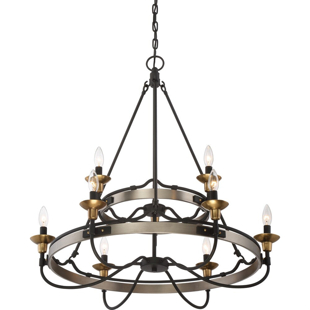 Quoizel Castle Hill Two-tier Chandelier With 9 Lights