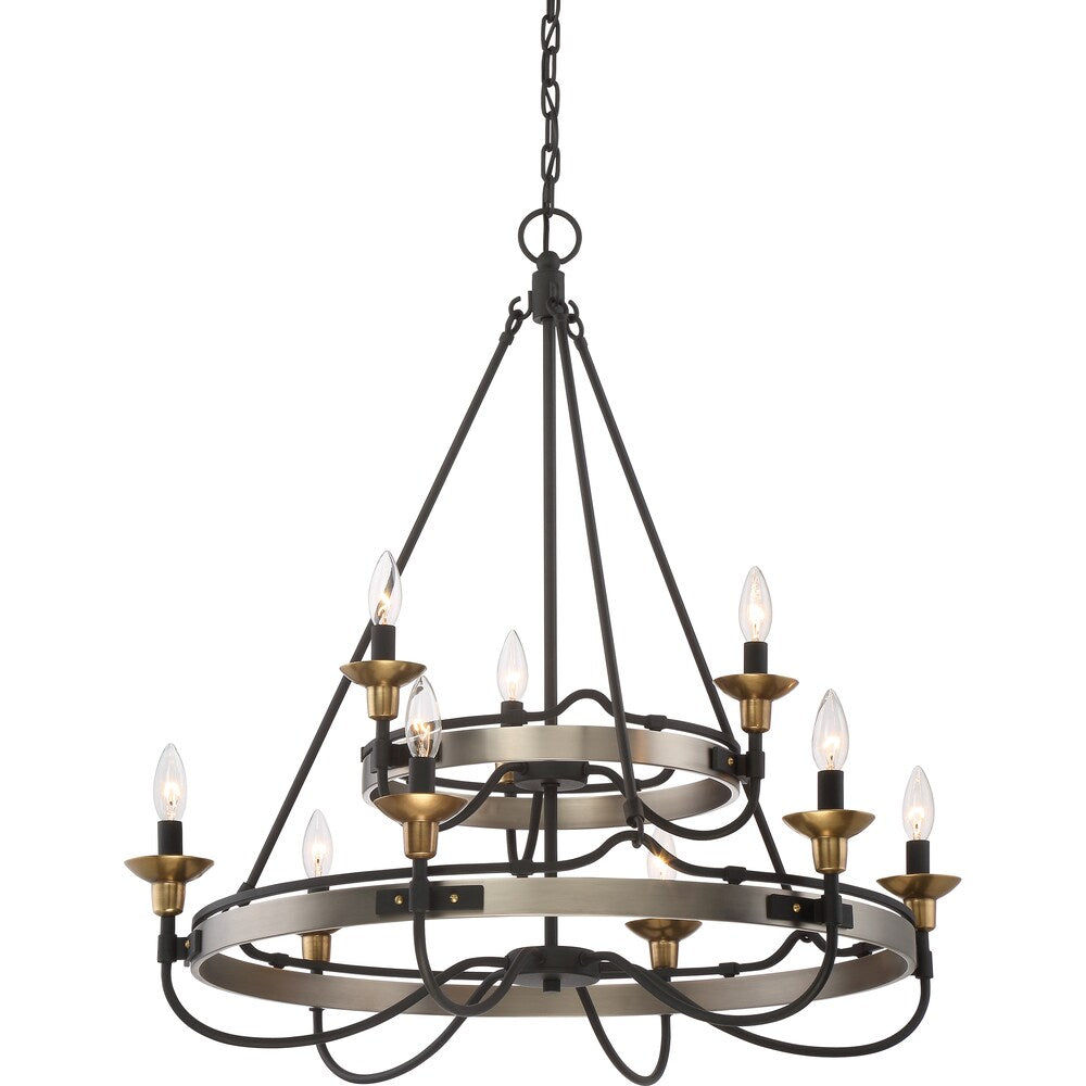 Quoizel Castle Hill Two-tier Chandelier With 9 Lights
