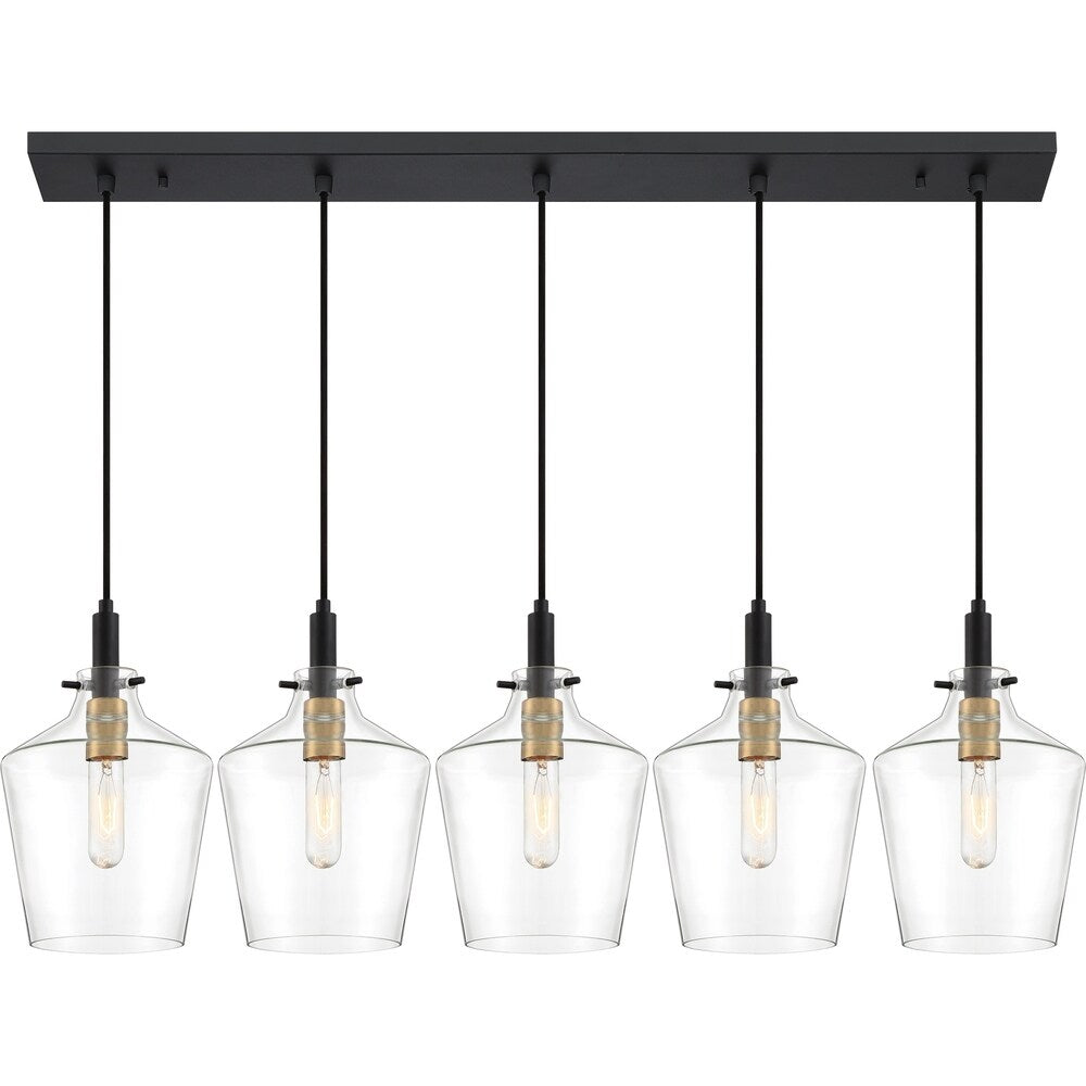 Quoizel June Earth Black 5-light Island Chandelier
