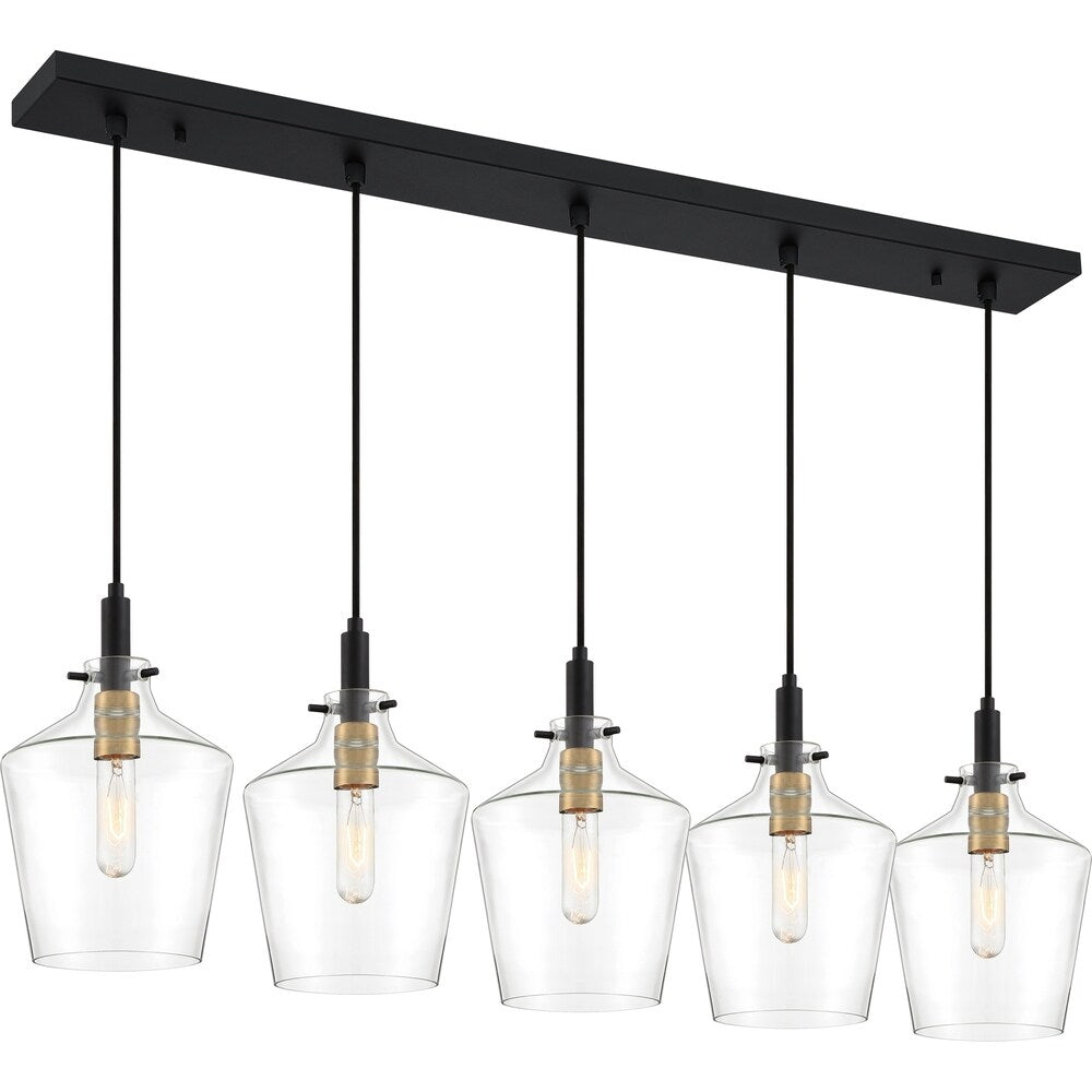 Quoizel June Earth Black 5-light Island Chandelier