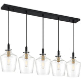 Quoizel June Earth Black 5-light Island Chandelier