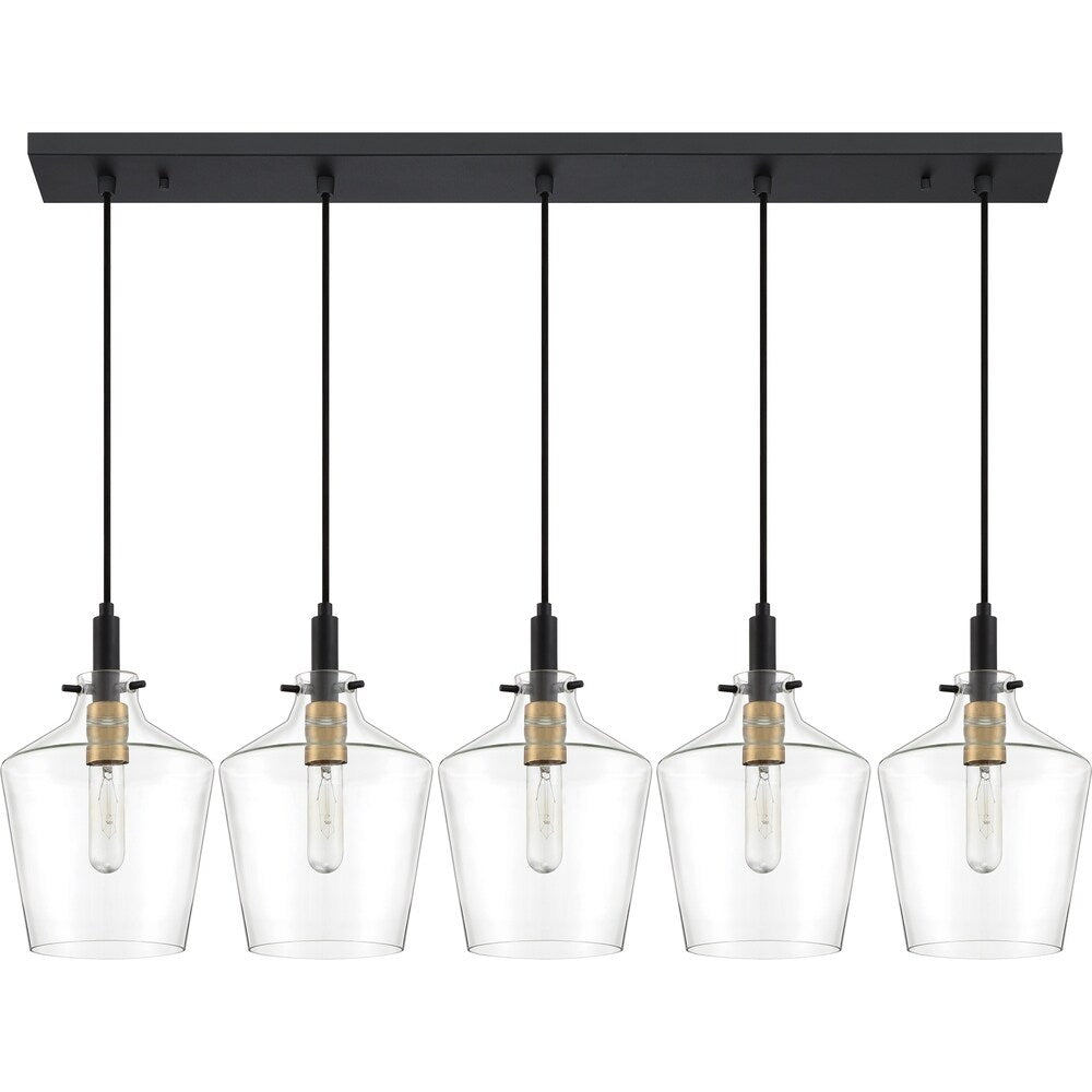 Quoizel June Earth Black 5-light Island Chandelier