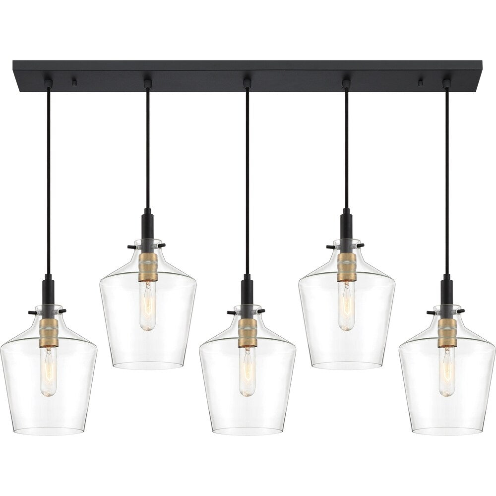 Quoizel June Earth Black 5-light Island Chandelier