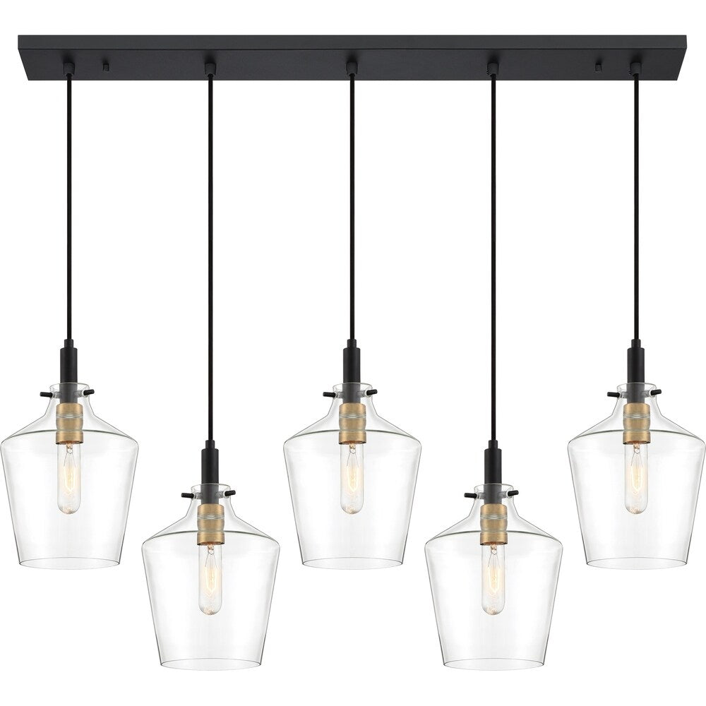 Quoizel June Earth Black 5-light Island Chandelier