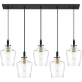 Quoizel June Earth Black 5-light Island Chandelier