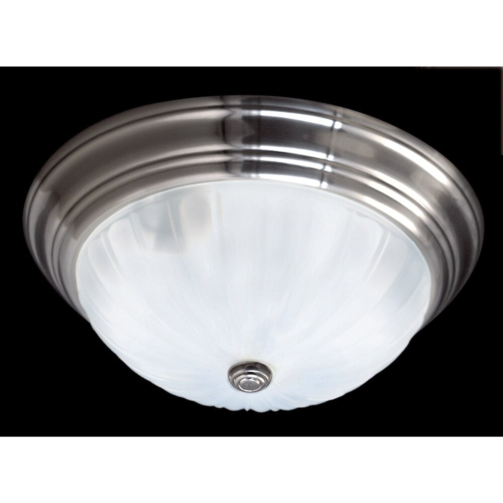 Quoizel Melon Steel Large Flush Mount - Silver
