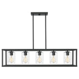 Quoizel New Harbor Old Bronze 5-Light Linear Outdoor Chandelier