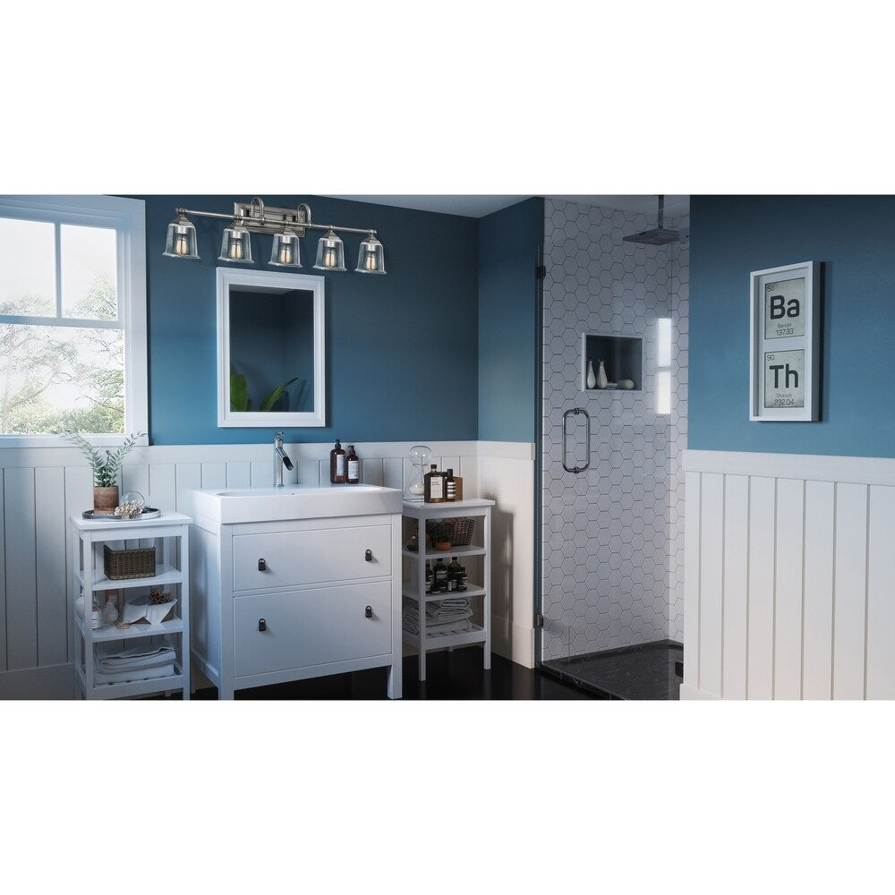 Copper Grove Soctra 5-light Silvertone Bath Light