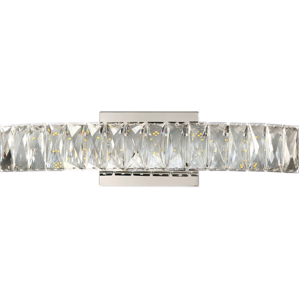 Quoizel Platinum Collection Gala Polished Chrome and Crystal Glass Jeweled Wall Fixture - Silver - Polished Chrome