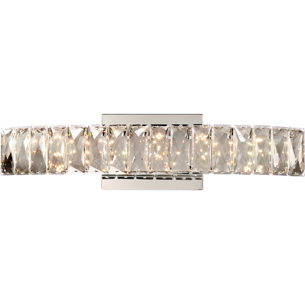 Quoizel Platinum Collection Gala Polished Chrome and Crystal Glass Jeweled Wall Fixture - Silver - Polished Chrome