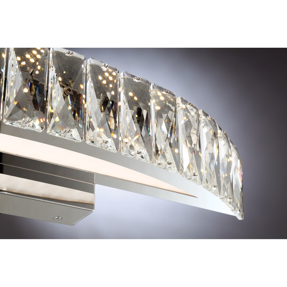 Quoizel Platinum Collection Gala Polished Chrome and Crystal Glass Jeweled Wall Fixture - Silver - Polished Chrome
