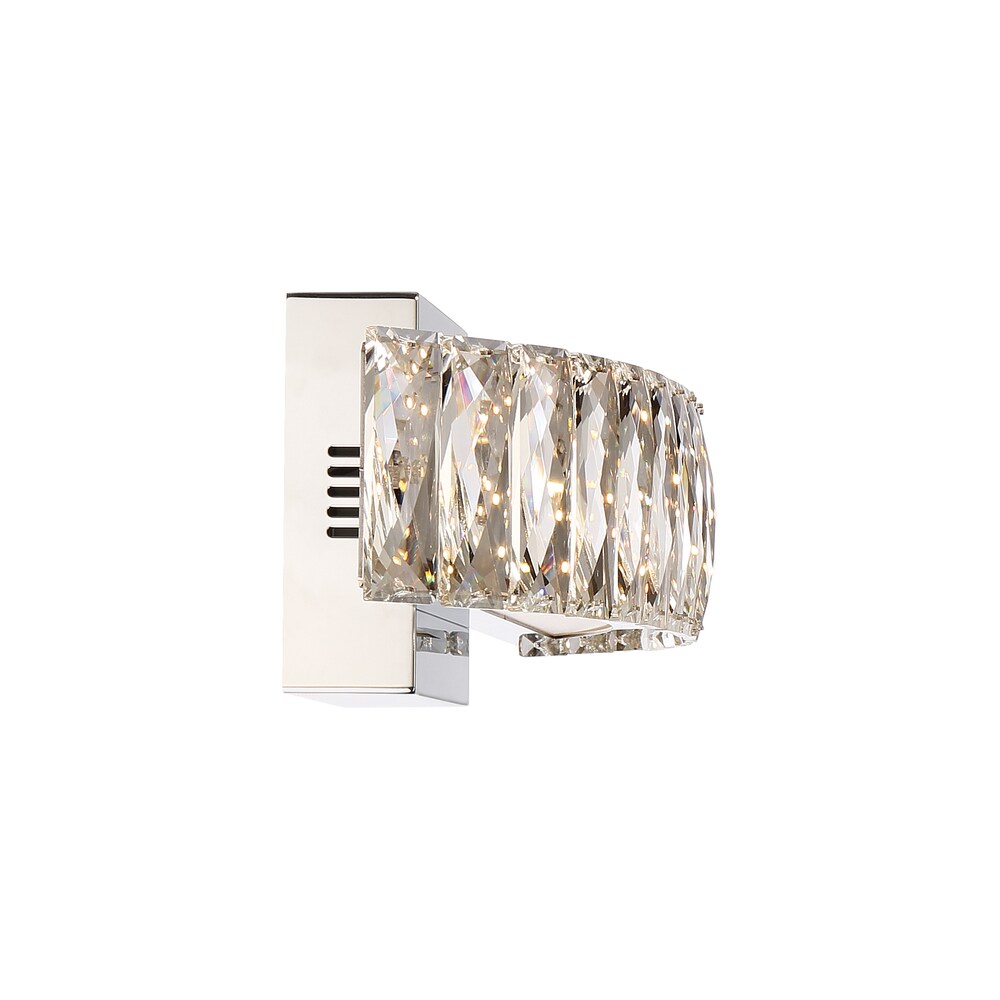 Quoizel Platinum Collection Gala Polished Chrome and Crystal Glass Jeweled Wall Fixture - Silver - Polished Chrome