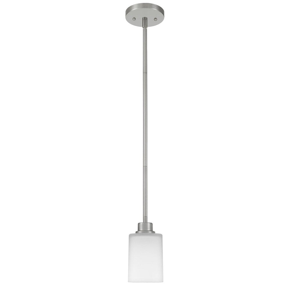 Quoizel Pruitt White Painted Etched Glass 1-light Mini Pendant