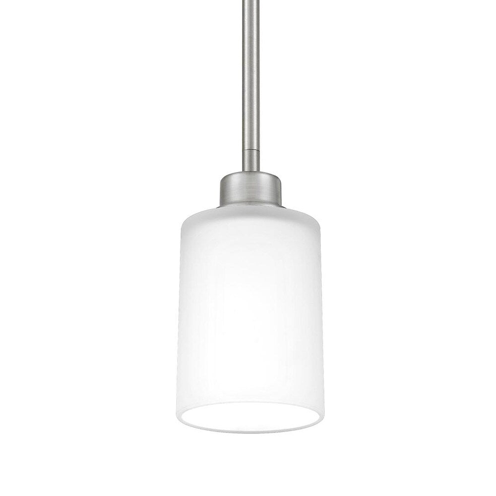 Quoizel Pruitt White Painted Etched Glass 1-light Mini Pendant