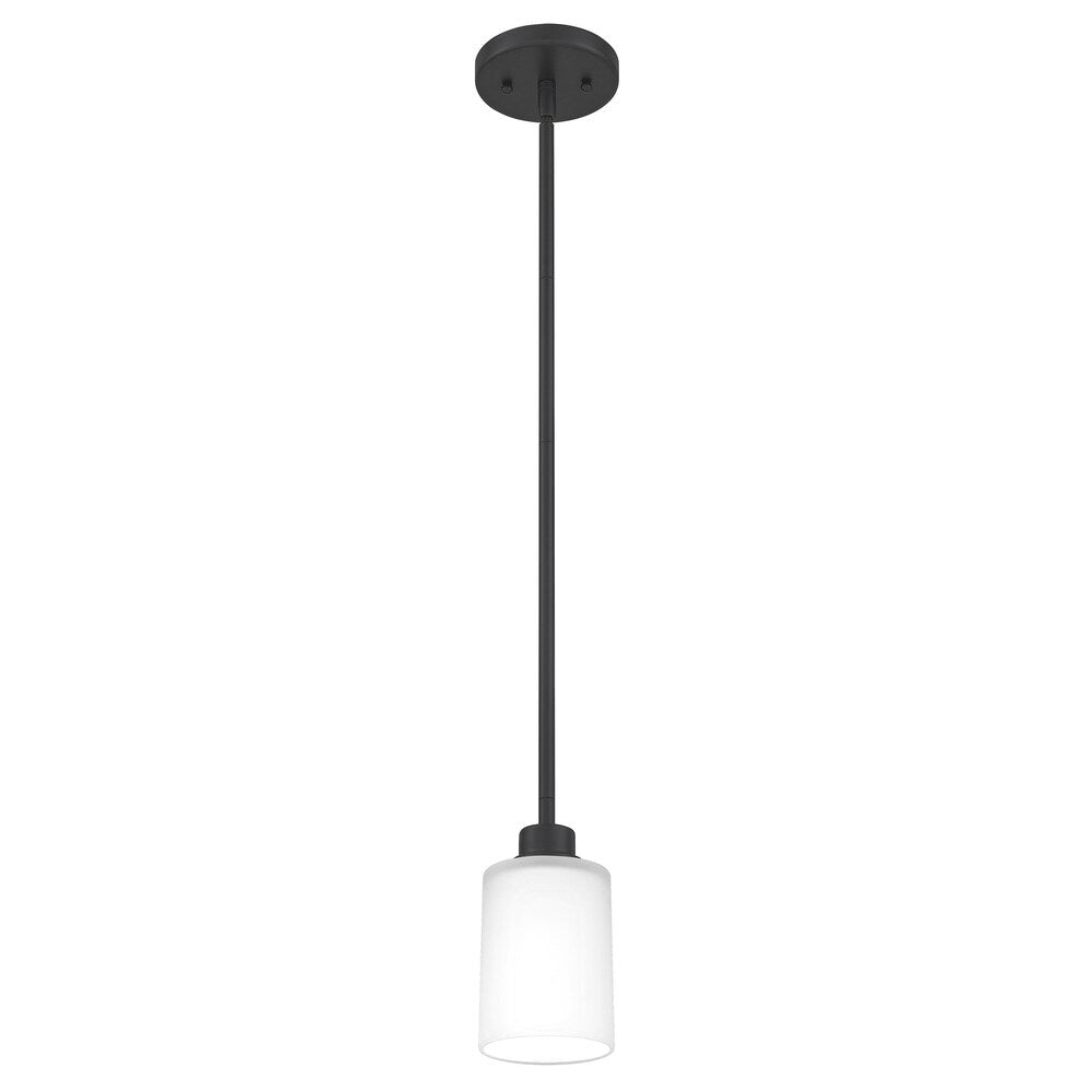 Quoizel Pruitt White Painted Etched Glass 1-light Mini Pendant