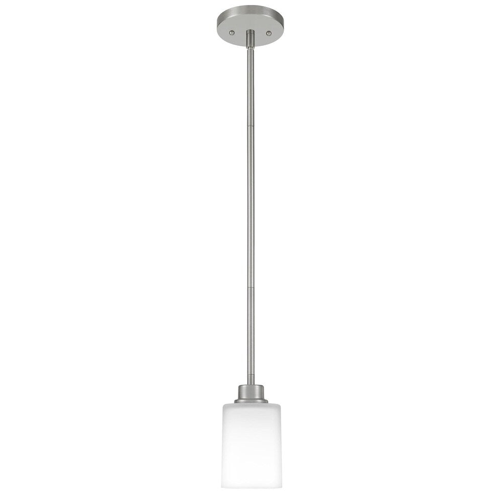 Quoizel Pruitt White Painted Etched Glass 1-light Mini Pendant