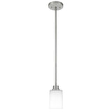 Quoizel Pruitt White Painted Etched Glass 1-light Mini Pendant