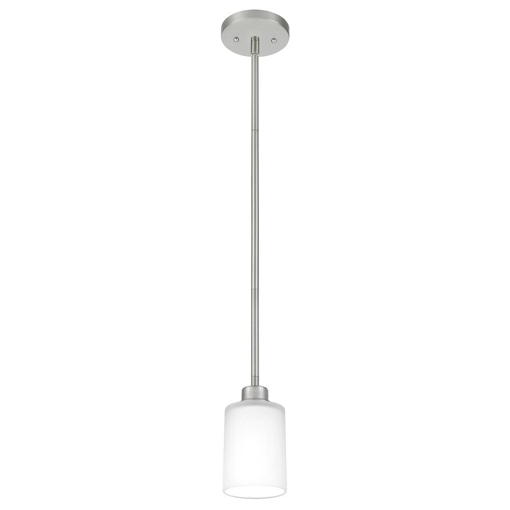 Quoizel Pruitt White Painted Etched Glass 1-light Mini Pendant
